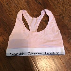 Calvin Klein pink sports bra